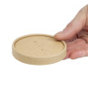 Tampas para Tigelas de Sopa Kraft Micro-ondas Recicláveis 225ml e 350ml - Lote de 500 - Colpac