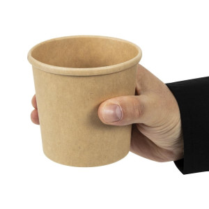 Tigelas de Sopa Kraft Micro-ondas Recicláveis 350ml - Lote de 500 - Colpac