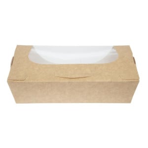 Recyclable Kraft Salad Bowls with Window - 1000 ml - Pack of 200 - Colpac