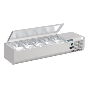 Countertop Saladette With Lid Series G - 5 x GN 1/4 - Polar