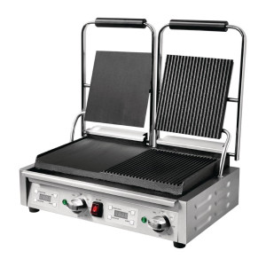 Grelha de Contato Dupla Lisa à Esquerda e Estriada à Direita - Buffalo