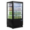 Vitrina refrigerada positiva preta Série C - 68 L - Polar - Fourniresto