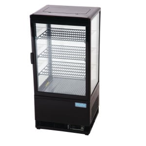 Vitrina refrigerada positiva preta Série C - 68 L - Polar - Fourniresto