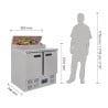 Balcão de preparação refrigerado para pizzas e saladas Série G - 254L - Polar - Fourniresto