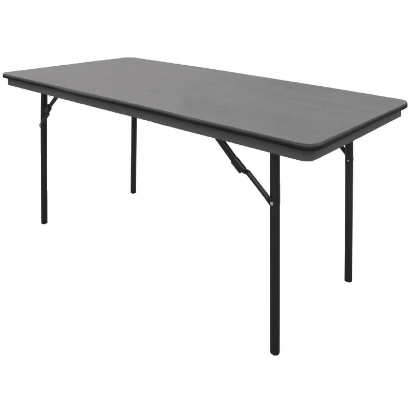 Mesa retangular dobrável cinza em ABS - 1520mm - Bolero - Fourniresto