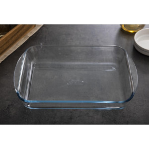 Tabuleiro retangular de vidro para forno - L 350 x P 230mm - Pyrex