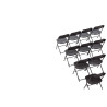 Black Folding Chairs - Set of 10 - Bolero - Fourniresto