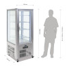 Vitrina de pastelaria em inox com 1 porta de vidro Série G - 400L - Polar - Fourniresto