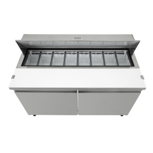 Preparation Counter 2 Doors - 527 L 16 X GN 1/6 - Polar - Fourniresto