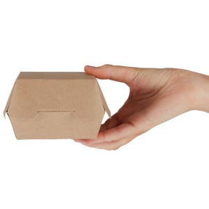 Caixas de hambúrguer Kraft Compostáveis Padrão - L 108mm - Pacote de 250 - Colpac