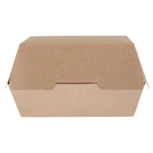 Large Compostable Kraft Burger Boxes - 135mm - Pack of 250 - Colpac