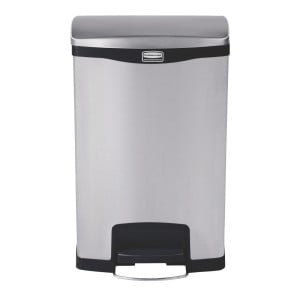 Front pedal stainless steel Slim Jim trash can - 50L - Rubbermaid