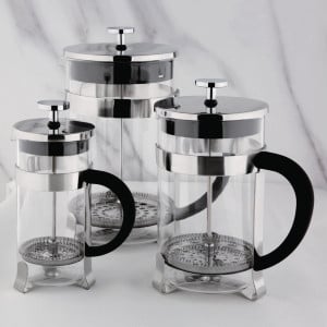 Cafeteira de êmbolo em aço inoxidável 6 xícaras - 0,8L - Olympia