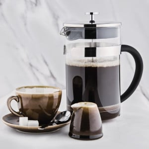 Cafeteira de êmbolo em aço inoxidável 12 xícaras - 1500 ml - Olympia