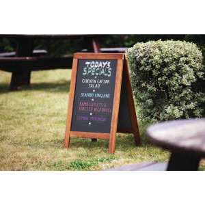 Sidewalk Sign Wooden Frame 1200 X 700Mm - Olympia - Fourniresto