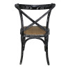 Wooden Chairs with Crossed Backrest - Black - Bolero - Fourniresto