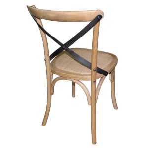 Wooden Chairs with Crossed Backrest - Natural - Bolero - Fourniresto