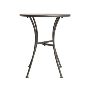 Round Perforated Steel Bistro Table - 600 mm - Grey - Bolero - Fourniresto