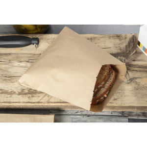 Compostable Kraft sandwich bags - Pack of 1000 - Vegware - Fourniresto