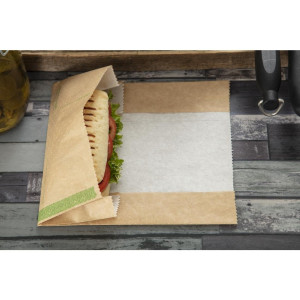 Saquetes Panini Kraft Compostáveis - Lote de 500 - Vegware