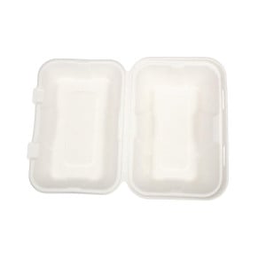 Boîtes Repas en Bagasse avec Couvercle À Charnière - L 228mm - Lot de 200 - Vegware