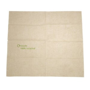 Guardanapos 1 Dobra em Papel Reciclado com Distribuidor 320 x 300mm - Lote de 6000 - FourniResto