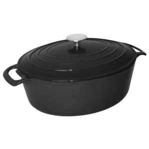 Grande Cocotte Ovale Noire - 6L - Vogue