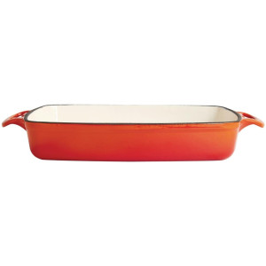 Tabuleiro de ferro fundido retangular laranja - 2,8L - Vogue