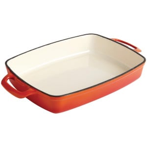 Tabuleiro de ferro fundido retangular laranja - 2,8L - Vogue