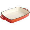 Tabuleiro de ferro fundido retangular laranja - 2,8L - Vogue