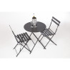 Chaises De Terrasse En Acier - Noires - Lot De 2 - Bolero - Fourniresto