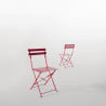 Chaises De Terrasse En Acier - Rouges - Lot De 2 - Bolero - Fourniresto