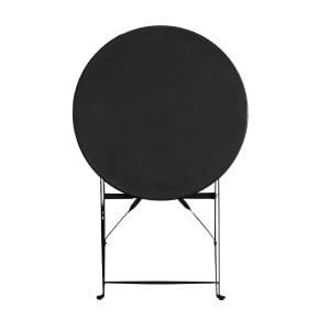 Table De Terrasse En Acier - Noire - Bolero - Fourniresto