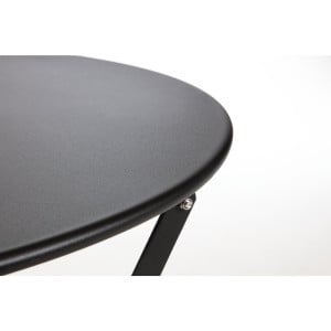 Mesa de terraço em aço - preta - Bolero - Fourniresto