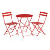 Table De Terrasse En Acier - Rouge - Bolero - Fourniresto