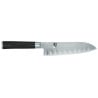 Santoku Knife Hollow Ground Blade Damascus Shun 18 cm - Japanese Knives KAI