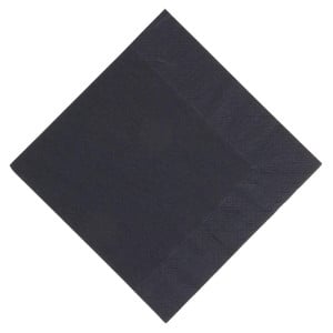 Guardanapos de lanche de papel preto compostáveis - 3 camadas - 30x30 - Pacote de 1000 - FourniResto - Fourniresto