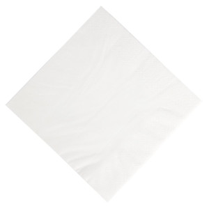 Serviettes Déjeuner Ouate Blanches Compostables - 3 Plis - 400 x 400 - Lot de 1000 - FourniResto