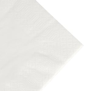 Guardanapos de Almoço de Papel Branco Compostáveis - 3 Camadas - 400 x 400 - Pacote de 1000 - FourniResto