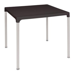 Mesa quadrada com pés de alumínio preto 750mm - Bolero - Fourniresto