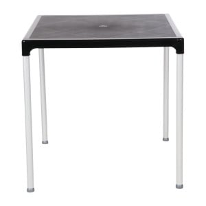 Mesa quadrada com pés de alumínio preto 750mm - Bolero - Fourniresto