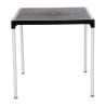 Table carrée avec pieds aluminium noire 750mm - Bolero - Fourniresto