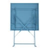 Square steel terrace table - turquoise blue - 600mm - Bolero - Fourniresto