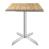 Square bistro table with tilting ash top - 600mm - Bolero - Fourniresto