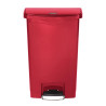 Caixote do lixo com pedal frontal Slim Jim vermelho - 50L - Rubbermaid