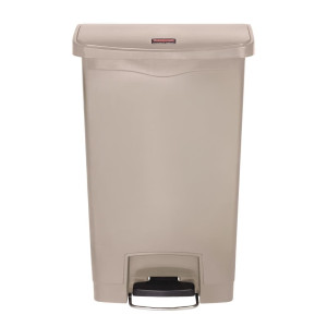 Caixote do lixo com pedal frontal Slim Jim Bege - 50L - Rubbermaid