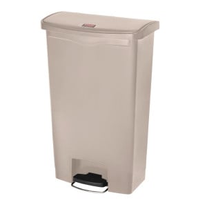 Caixote do lixo com pedal frontal Slim Jim Bege - 68L - Rubbermaid