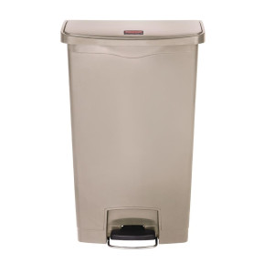 Caixote do lixo com pedal frontal Slim Jim Bege - 68L - Rubbermaid