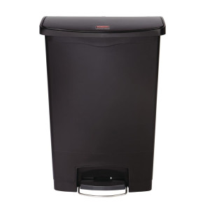 Caixote do lixo com pedal frontal Slim Jim preto - 90L - Rubbermaid