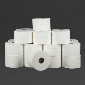 Micro Double Toilet Paper Rolls - Pack of 24 - Jantex